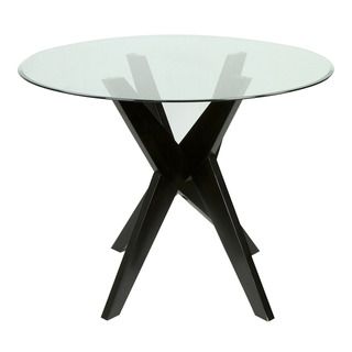 Novae Round Tempered Glass Top Dining Table