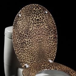 Leopard print Designer Melamine Toilet Seat Cover