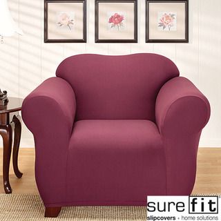 Sure Fit Stretch Holden Wine 1 piece Chair Slipcover