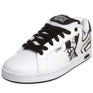 Mens Fader Skate Shoe,White/Black/Skulls,10.5 M US: ETNIES: Shoes