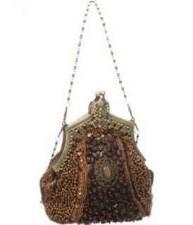 Brown Bronze Beaded Victorian Vintage Style Evening