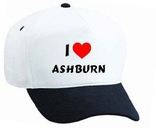 Baseball Cap with I Love Ashburn (first name/surname