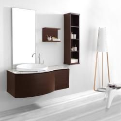 Agatha 48 inch Single sink Bathroom Vanity Set in Walnut Finish
