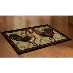 Mohawk Home Country Roosters Brown Kitchen Rug (19 x 210