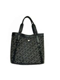 Womens Tommy Hilfiger Large Tote Handbag (Black Large