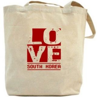 Canvas Tote Bag Beige  Love South Korea  Country