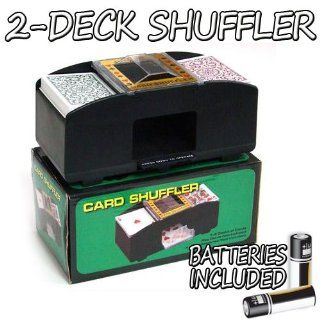 2 Deck Playing Card Shuffler   Free Batteries: Sports