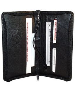 Travel Passport Boarding Pass Ticket Black Wallet