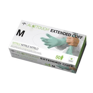 Medline Aloetouch Extended Cuff Chemo Nitrile Exam Gloves, Medium
