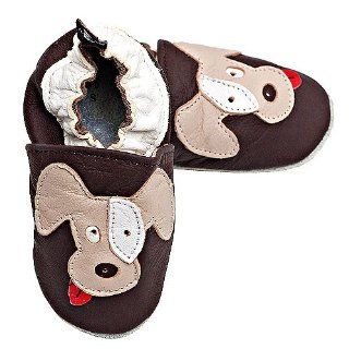 Tickle Baby Boys Brown Dog Soft Soled Shoes 0 6M Tommy Tickle Shoes