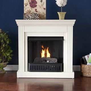 Martel Ivory Convertible Petite Gel Fuel Fireplace