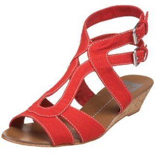  DV by Dolce Vita Womens Wade Ankle Strap Sandal,Red,5 M US Shoes