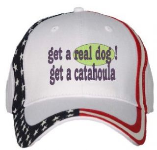 get a real dog Get a catahoula USA Flag Hat / Baseball