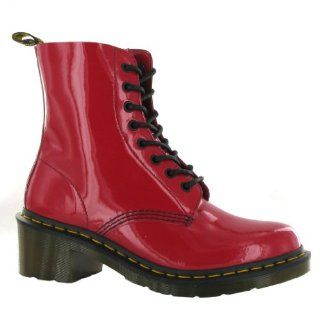 Dr.Martens Clemency Red Patent Womens Boots: Shoes