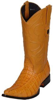 Fashion Western Boots Exotic Leather Caiman Tail Pointy 7663 Shoes