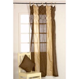 Brown Striped 92 inch Curtain Panel (India)