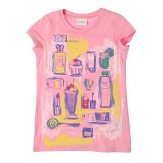 DIESEL T shirt Enfant Fille Rose.   Achat / Vente T SHIRT DIESEL T