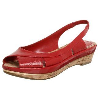 Bandolino Womens Brazen Wedge Pump,Red,7.5 N Shoes