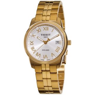 Tissot Mens PR 100 Yellow Gold PVD Stainless Steel Watch