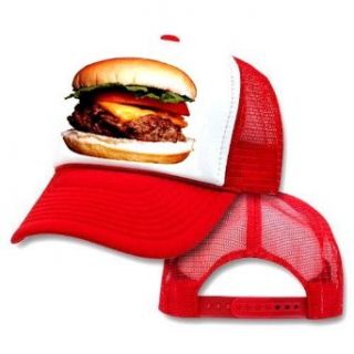 Youth Kids Cheeseburger Mesh Trucker Hat Cap Clothing