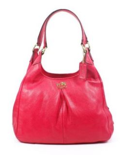 Coach Leather Madison Maggie Hobo Handbag 21225 Punch Pink