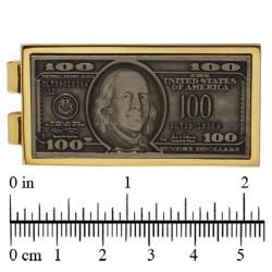 Goldtone 100 dollar Bill Money Clip