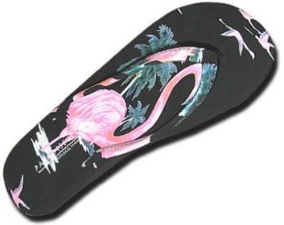 Hawaiian Pink Flamingos Ladies Sandal Shoes