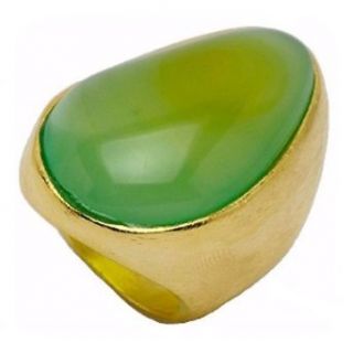 Sheila Fajl Citric Green Large Oval Ring (7, Citric Green