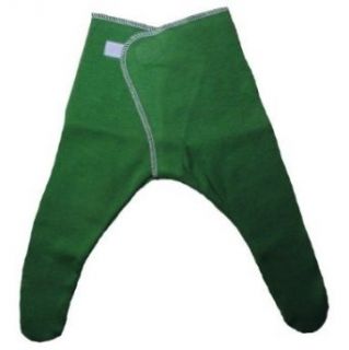Kelly Green Cotton Knit Footed Pants: Clothing