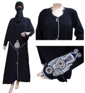 Ibaexports Black 3 Pcs Abaya Set Women Wear Hijab Naqab