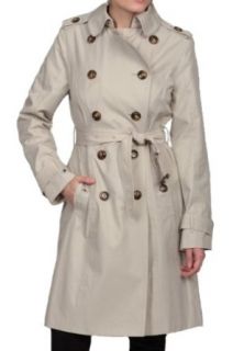 London Fog Double Breasted Trench Raincoat, Size 1X Putty