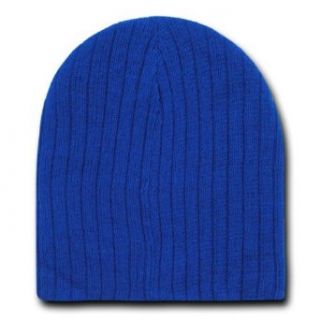 Decky Short Cable Beanie  Royal Clothing
