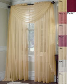 Platinum Voile Sheer Rod Pocket 108 inch Curtain Panel