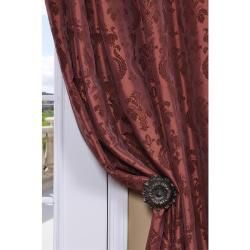 Renaissance Paprika Faux Silk 108 inch Curtain Panel