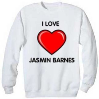 I Love Jasmin Barnes Sweatshirt, S Clothing