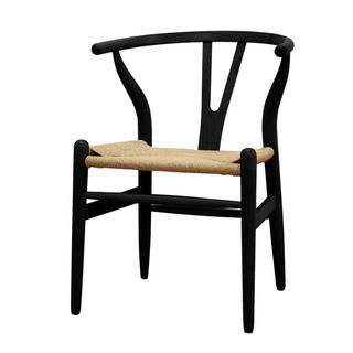 Baxton Studio Wishbone Black Wood Y Dining Chair