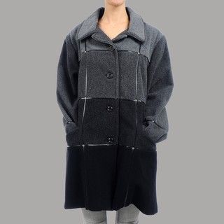 Nuage Womens Plus Size Messina Short Wool Coat