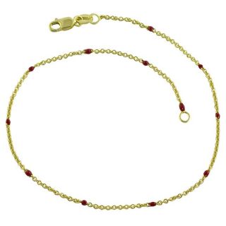 Fremada 14k Yellow Gold Red Bead Station Anklet Today $129.99 5.0 (1