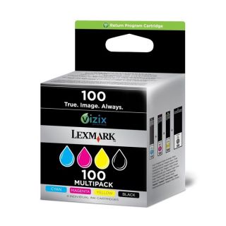 Lexmark Multipack n° 100 C/M/J/N   Achat / Vente CARTOUCHE IMPRIMANTE
