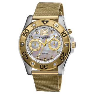 Akribos XXIV Womens Diamond Multifunction Mesh Bracelet Watch MSRP: $