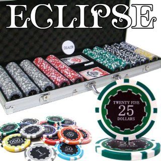 500 Ct Eclipse Poker Chip Set w/ Aluminum Case 14 Gram