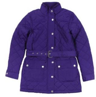 Ralph Lauren Womens Quilted Belted Jacket (Matinee Purple