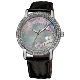 Akribos XXIV Womens Flower Diamond Accent Watch Today $116.99