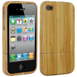 SKQUE Apple iPhone 4/4S Natural Bamboo Wood Case
