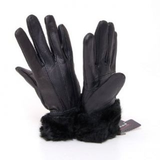 Ladies Leather Gloves, Womens Leather Gloves with Faux Fur