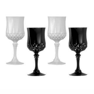LONGCHAMP BLACK & WHITE 4 verres à pied 6cl   Achat / Vente VERRE