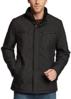 Cole Haan Mens 30.5 Quilted Nylon Jacket,Black,Small
