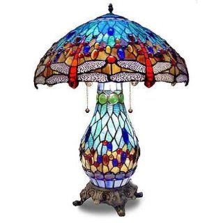 Beautiful Dragonfly Double Lit Table Lamp Home