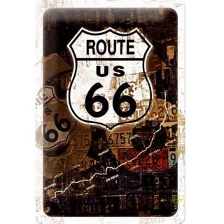 66 Parcours   Achat / Vente TABLEAU   POSTER Plaque métal Route 66