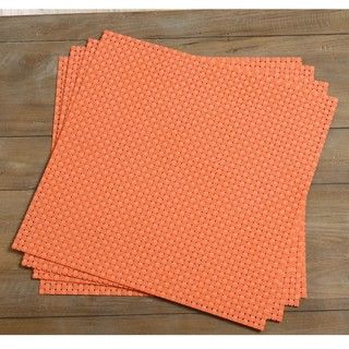 Bistro 14 inch Coral Square Placemat (Set of 4)